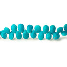 7.5x4.5-9x6mm Sleeping Beauty Turquoise Faceted Pear Beads 8.5 inch 62 pieces - Beadsofcambay.com