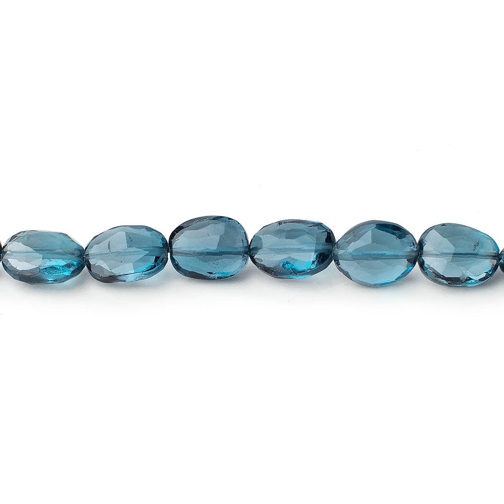 7.5x6-8x6mm London Blue Topaz faceted oval beads 8 inch 26 pieces - Beadsofcambay.com