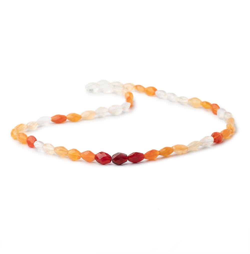 7.5x6-9x6mm Multi Color Fire Opal Faceted Nugget Beads 16 inch 49 pieces AA - Beadsofcambay.com