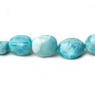 7.5x6.5-15x13.5mm Larimar plain nugget beads 18 inch 43 pieces AAA - Beadsofcambay.com