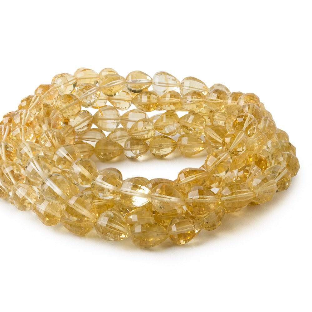 7.5x7-9x7mm Citrine Straight Drilled Tear Drop 16 inch 46 pieces - Beadsofcambay.com