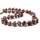 7.5x7.5-13.5x13.5mm Chocolate Moonstone faceted twists 16 inch 36 beads AAA - Beadsofcambay.com