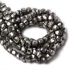 7.5x7.5-8x8mm Silver Pyrite Faceted Cubes 8 inch 27 pieces A - Beadsofcambay.com