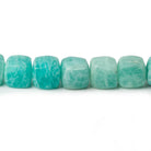 7.5x7.5mm - 8x8mm Matte Amazonite plain cubes 7.5 inch 23 beads AA - Beadsofcambay.com