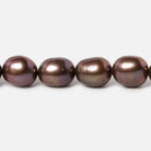 7.5x8-8.5x9.5mm Green Brown Straight Drill Baroque Freshwater Pearl 16 inch 44 pcs - Beadsofcambay.com