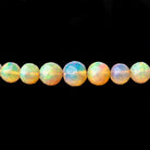 4-7mm Golden Ethiopian Opal faceted round beads 16 inch 105 pieces - BeadsofCambay.com