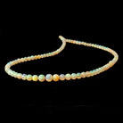 4-7mm Golden Ethiopian Opal faceted round beads 16 inch 105 pieces - BeadsofCambay.com