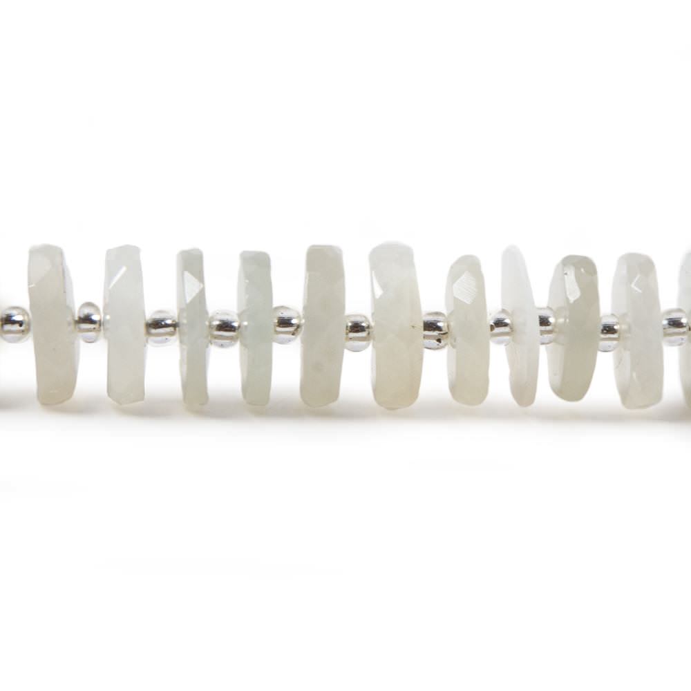 7.8-8.5mm Sage Green Moonstone faceted heshi beads 16 inch 88 pieces - Beadsofcambay.com