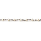 3mm Mystic Tan Sapphire faceted rondelles on Black Gold over .925 Chain- BeadsofCambay.com