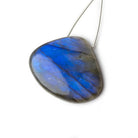 78x32x7mm Neon Blue Labradorite fancy shape focal bead 1 piece - Beadsofcambay.com
