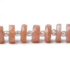 6.5mm Angel Skin Peach Moonstone faceted heshi beads 16 inch 100 pieces - Beadsofcambay.com