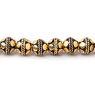 7mm Antiqued 22kt Plated Copper Bali Design Round 8 inch 33 beads - Beadsofcambay.com