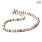 7mm Australian Opal Plain Round Beads 15 inch 57 pieces 1mm Large Hole - Beadsofcambay.com
