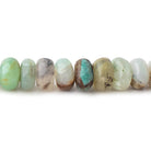 7mm Blue Peruvian Opal plain rondelles 14 inch 86 beads AA - Beadsofcambay.com