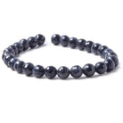 7mm Blue Sapphire faceted rounds 8 inch 26 beads - Beadsofcambay.com