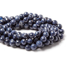 7mm Blue Sapphire faceted rounds 8 inch 26 beads - Beadsofcambay.com