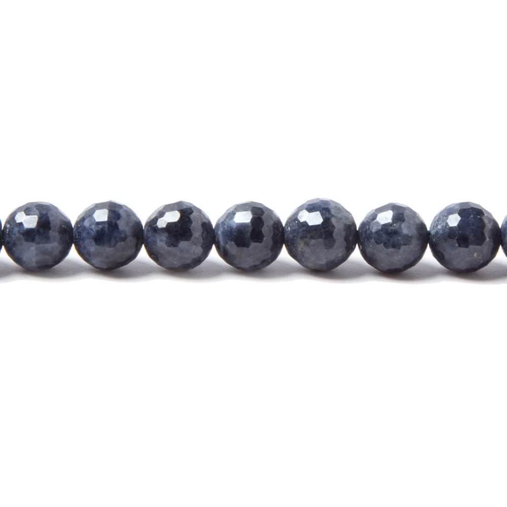 7mm Blue Sapphire faceted rounds 8 inch 26 beads - Beadsofcambay.com