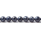 7mm Blue Sapphire faceted rounds 8 inch 26 beads - Beadsofcambay.com
