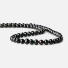 7mm Charcoal Grey Off Round Pearl, 15 inch, 72 pieces - Beadsofcambay.com