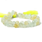 7mm Citrus Yellow Green Chalcedony Candy Kiss Beads 8 inch 60 pieces - Beadsofcambay.com