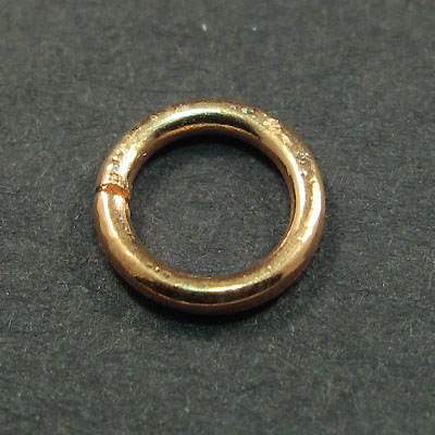 7mm Copper Plain Closed Jumpring 50 pieces - Beadsofcambay.com