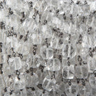 7mm Crystal Quartz faceted cube Oxidized Silver Chain by the foot 24 pcs - Beadsofcambay.com