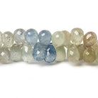 7mm Fancy Sapphire Faceted Tear Drop Beads 8 inch 110 pieces - Beadsofcambay.com
