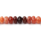 7mm Fire Opal Faceted Rondelle Beads 17 inch 95 pieces - Beadsofcambay.com