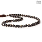 7mm Golden Sheen Chocolate Sapphire Plain Rounds 16 inch 59 beads A 1mm large hole - Beadsofcambay.com