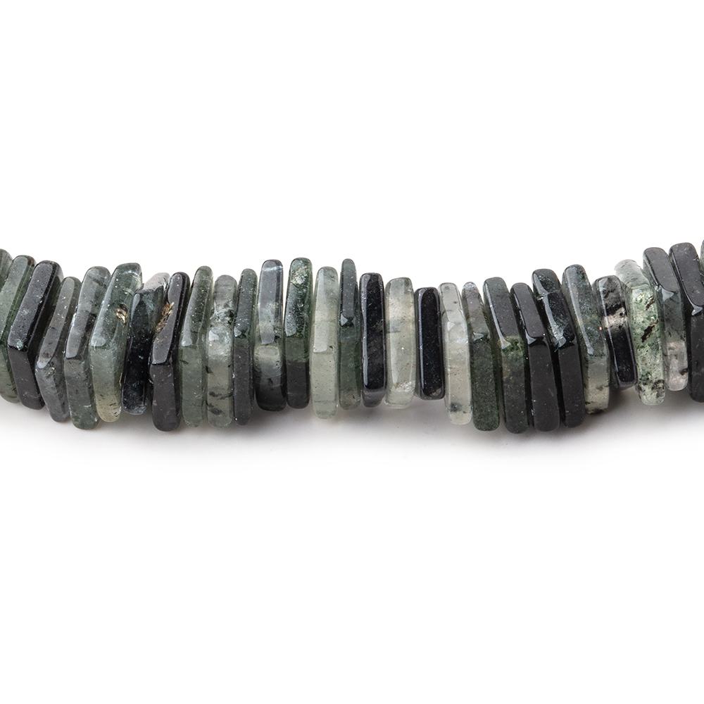 6.5mm Moss Quartz Plain Square Heshi Beads 16 inch 95 Pieces - Beadsofcambay.com