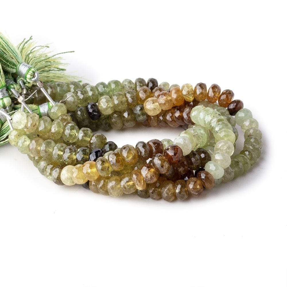7mm Grossular Garnet Beads Faceted Rondelle 8 inch 42 pieces - Beadsofcambay.com