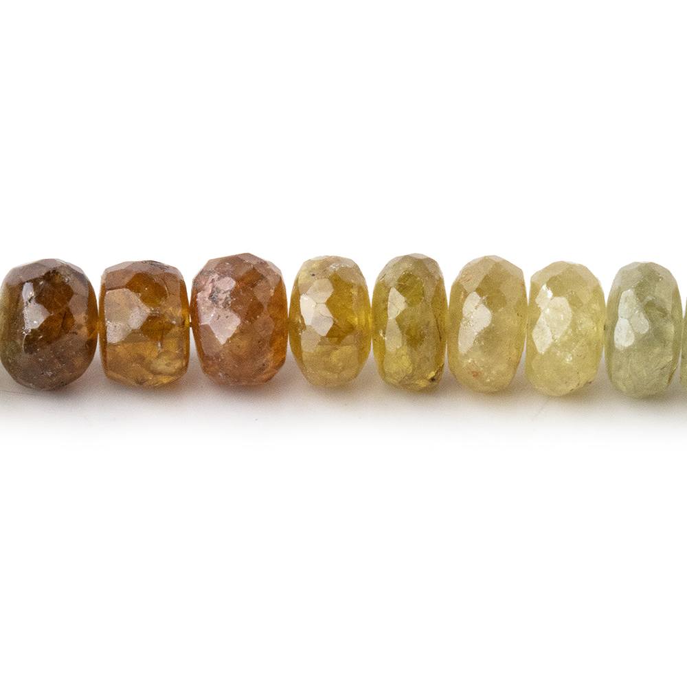 7mm Grossular Garnet Beads Faceted Rondelle 8 inch 42 pieces - Beadsofcambay.com