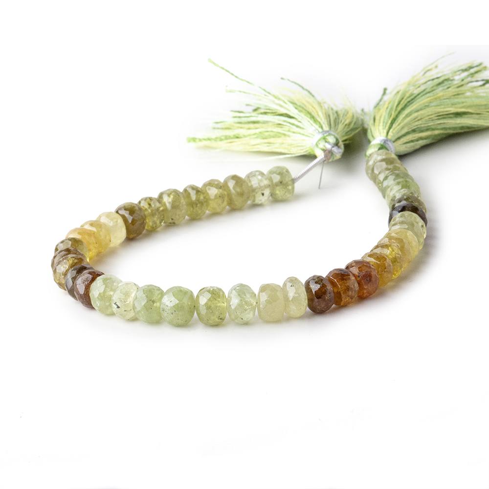 7mm Grossular Garnet Beads Faceted Rondelle 8 inch 42 pieces - Beadsofcambay.com