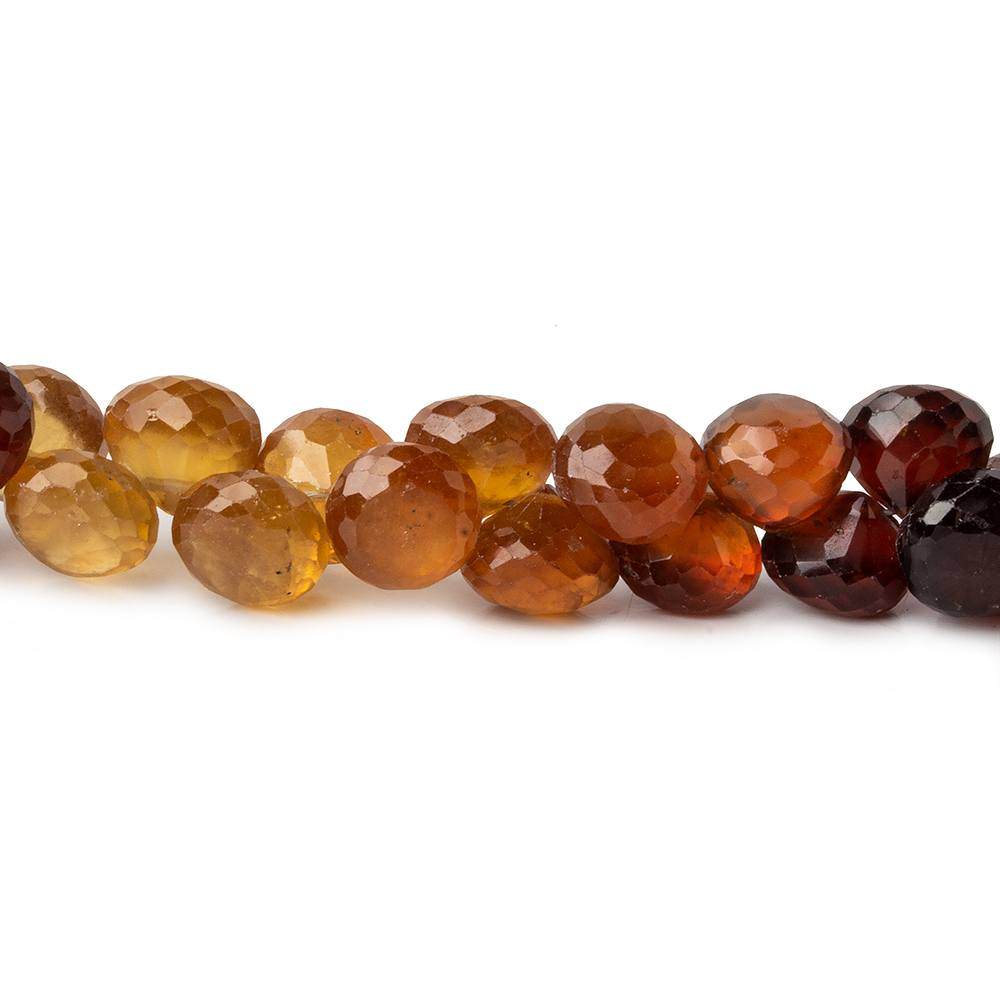 7mm Hessonite Garnet Candy Kiss Briolette 7.5 inch 53 beads A - Beadsofcambay.com