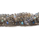 7mm Labradorite Beads Plain Rondelles 16 Inch 98 pieces - Beadsofcambay.com