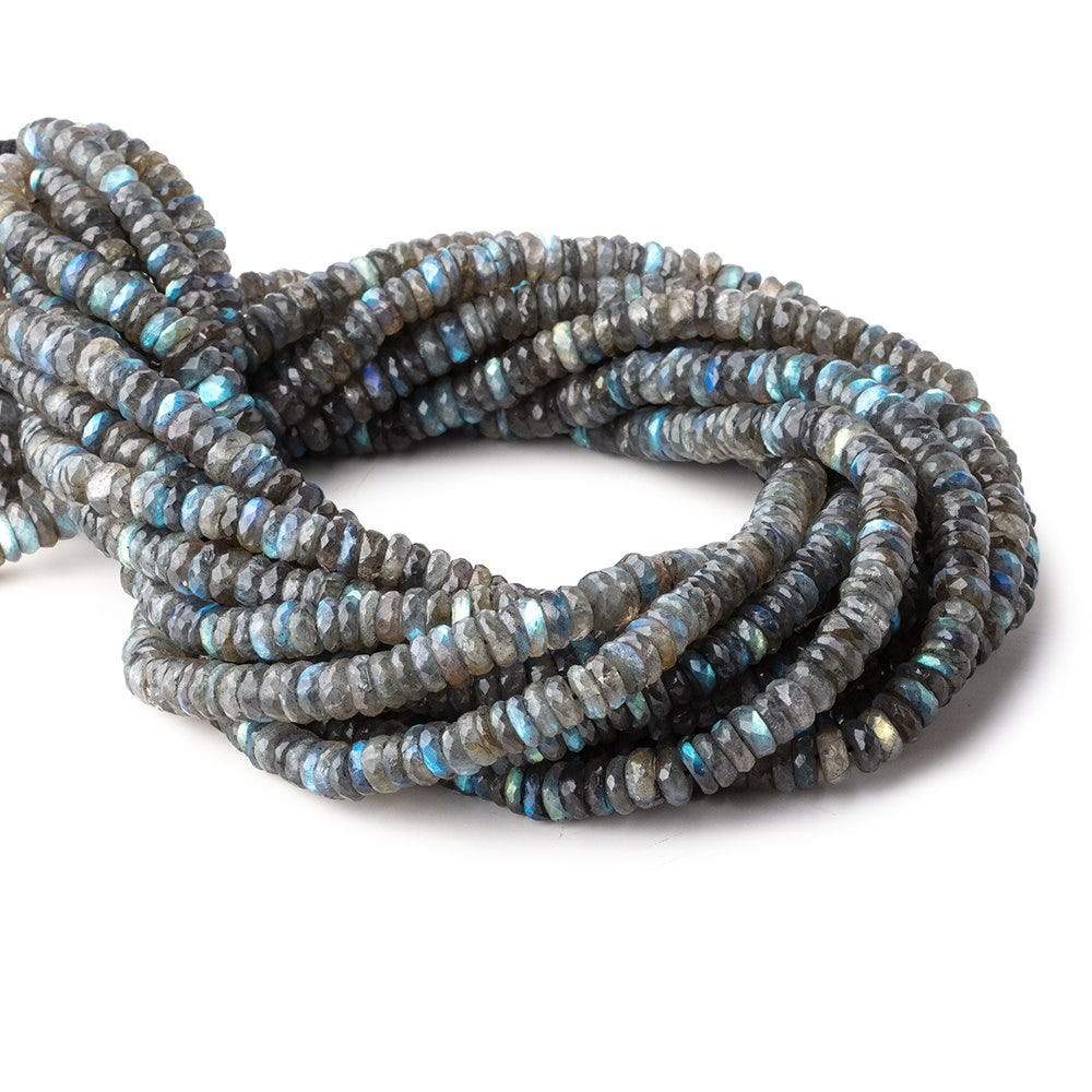 7mm Labradorite Faceted Heshi Beads 15 inch 140 pieces - Beadsofcambay.com