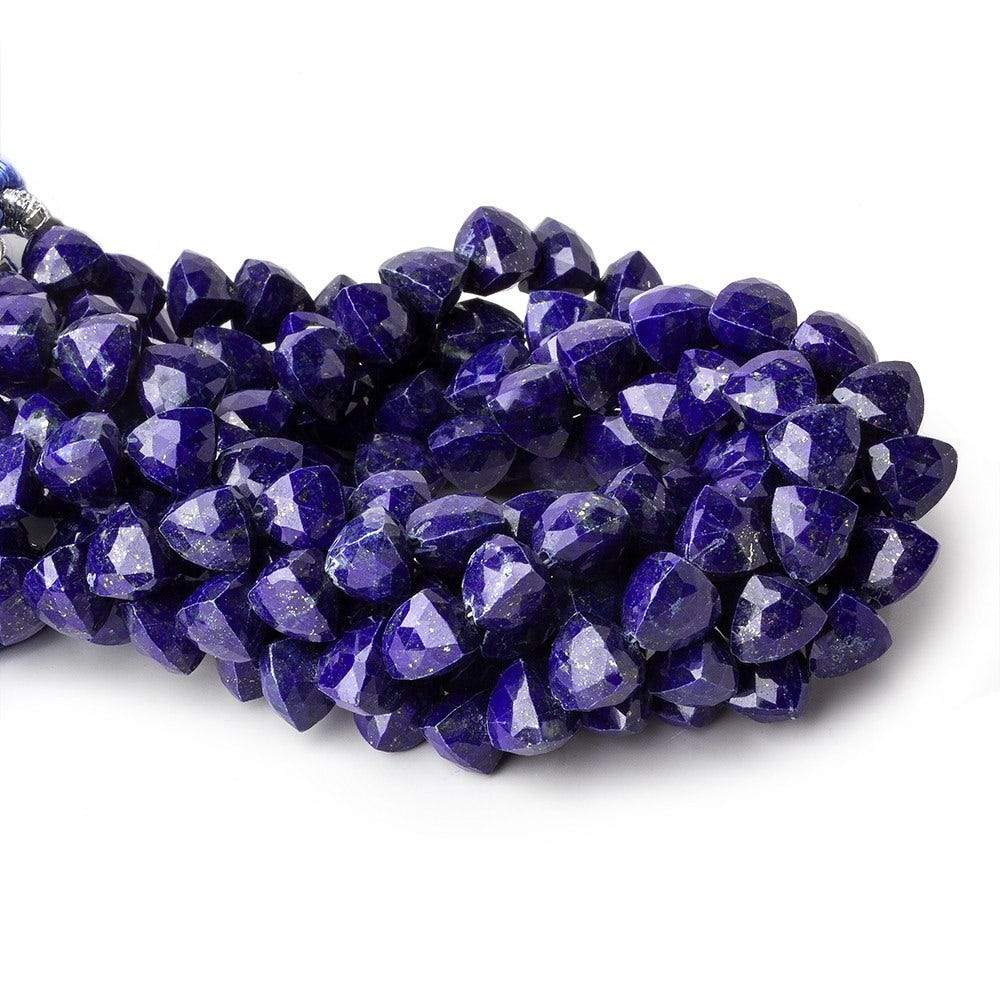 7mm Lapis Lazuli faceted trillions 8 inch 28 beads - Beadsofcambay.com