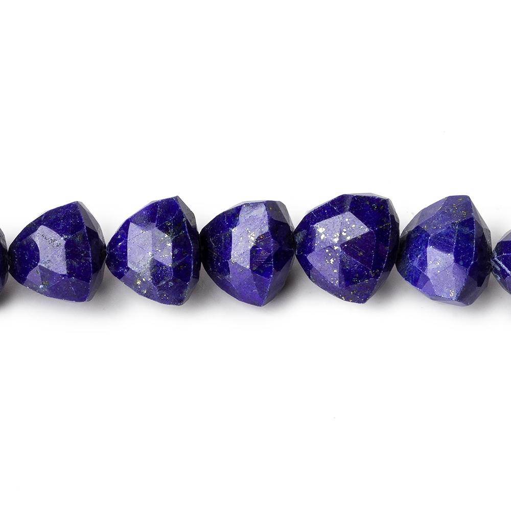 7mm Lapis Lazuli faceted trillions 8 inch 28 beads - Beadsofcambay.com