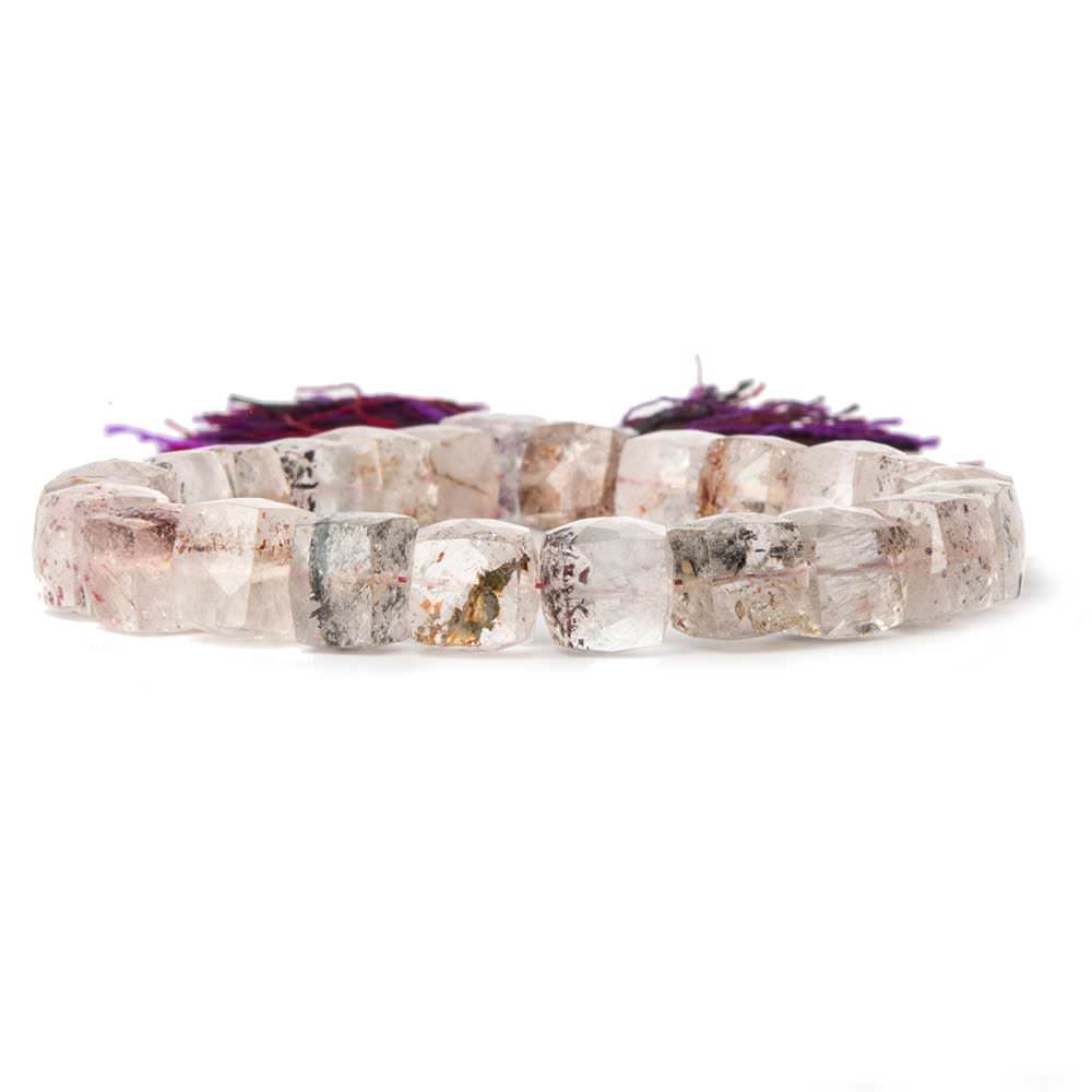 7mm Lepidocrocite Faceted Cube Beads 30 beads 8 inches - Beadsofcambay.com