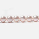 7mm Light Ice Pink Double Drilled Button Freshwater Pearls 15.5 inch 56 pcs - Beadsofcambay.com