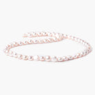 7mm Mauve Button Pearl, 15 inch - Beadsofcambay.com