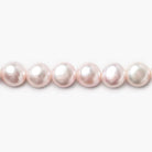 7mm Mauve Button Pearl, 15 inch - Beadsofcambay.com