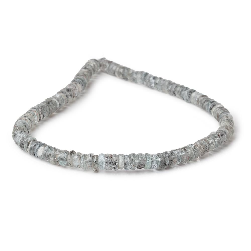 7mm Moss Aquamarine Faceted Heshi Beads 13.5 inch 139 pieces - Beadsofcambay.com