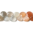 7mm Multi Color Moonstone Beads Heart Briolette 50 pcs - Beadsofcambay.com
