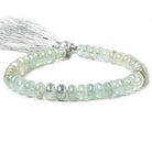 7mm Mystic Aquamarine plain rondelle beads 8 inch 45 pieces - Beadsofcambay.com