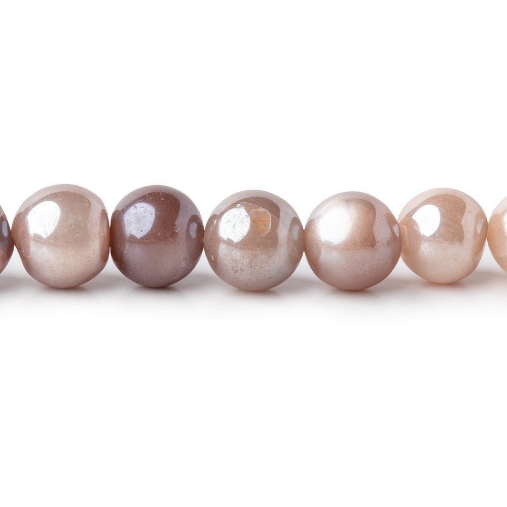 7mm Mystic Multi Color Moonstone Plain Round Beads 13 inch 46 pieces - Beadsofcambay.com