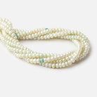 7mm Pale Mint Faceted Button Freshwater Pearls 16 inch 84 pieces - Beadsofcambay.com
