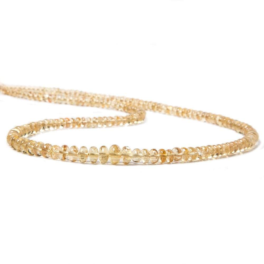 7mm Precious Topaz Plain Rondelle Beads 17 inch 174 beads - Beadsofcambay.com