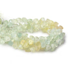 7mm Prehnite Top Drilled Trillion 8 inch 56 pieces - Beadsofcambay.com