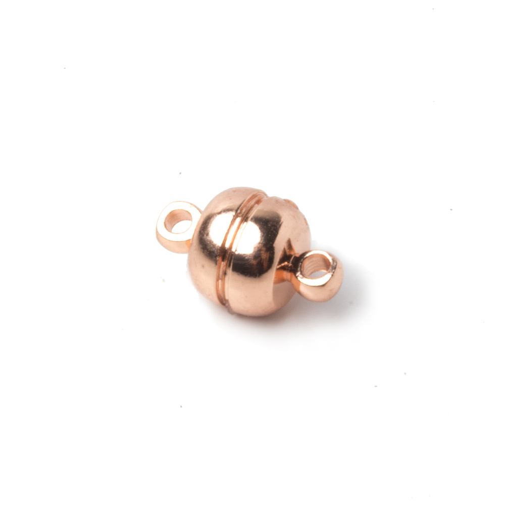 7mm Rose Gold plated Magnetic Clasp Set of 5 pieces - Beadsofcambay.com